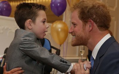 Ollie gives Prince Harry a Hug at WellChild awards